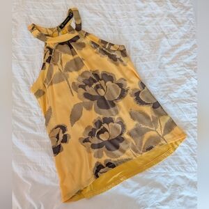 Outback Red Sleeveless High Neck Flowy Layered Blouse Tank Top